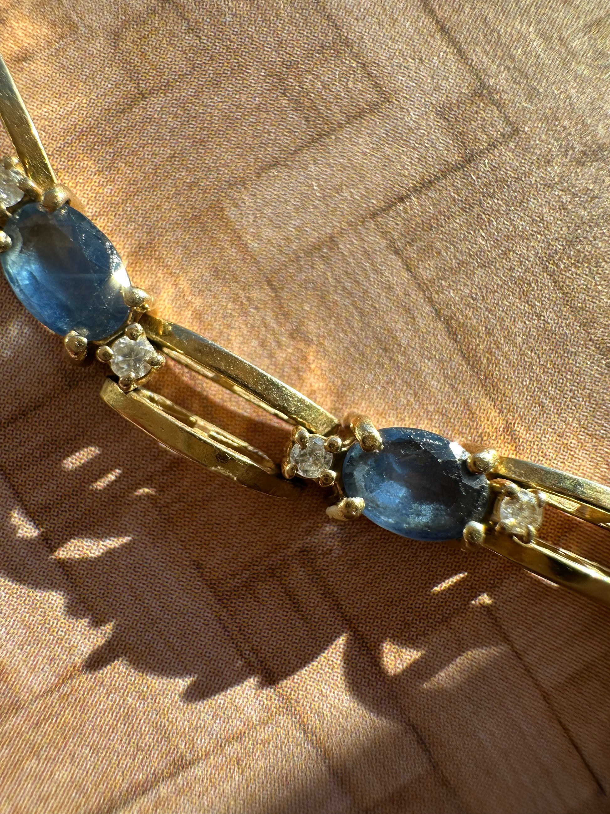 sapphire and diamond tennis bracelet