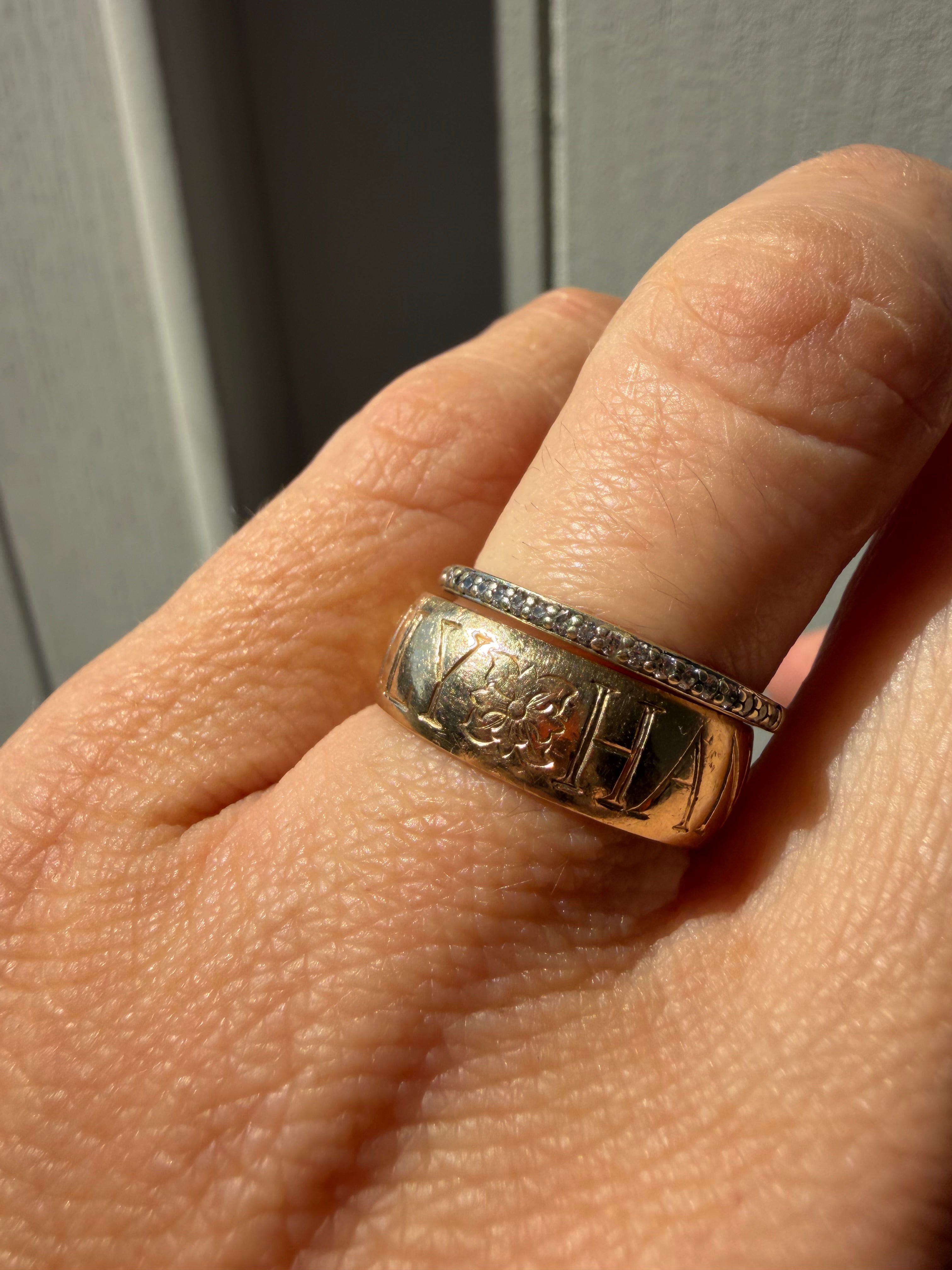 white gold lab grown diamond stacking band