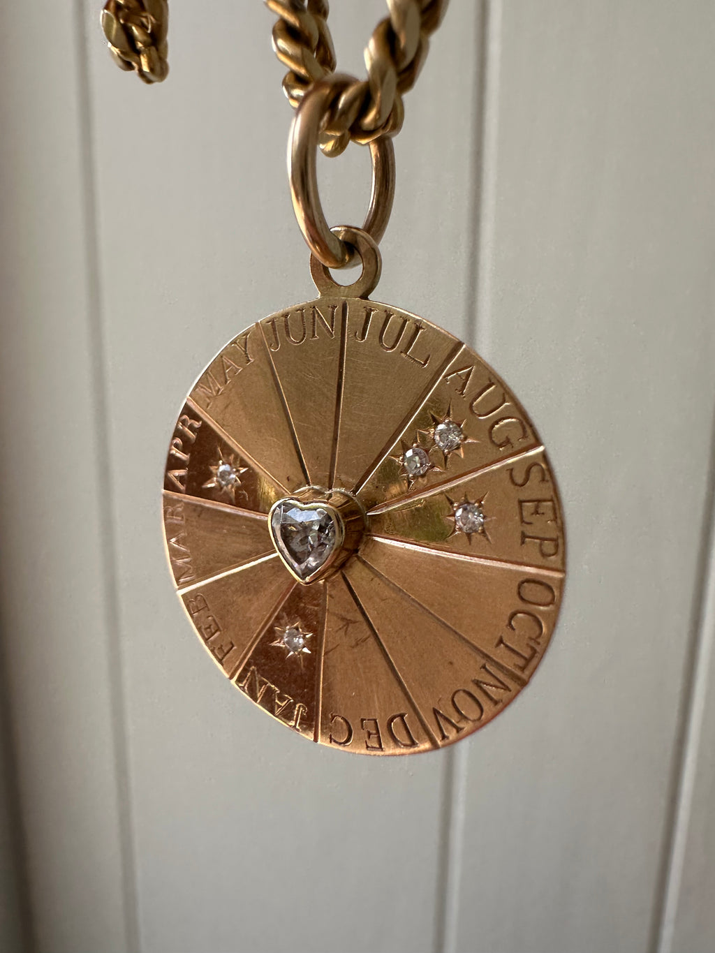 14k custom calendar disc