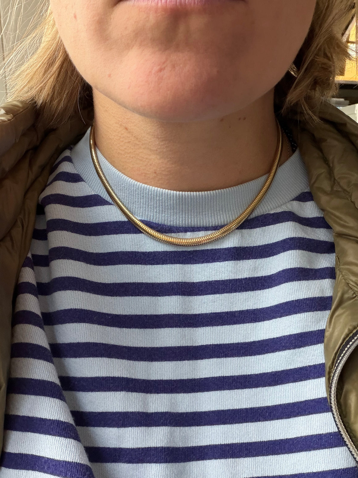 chunky collar snake chain 16.25" long