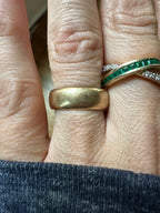 6.5mm antique 18k buttery gold band