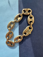 diamond covered gucci link bracelet