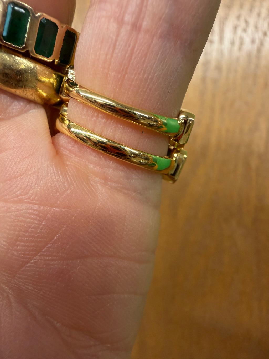 The Emerald Karat THE VERDE PURE HALF Eternity natural emerald band