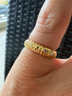 18k gold spiked eternity band