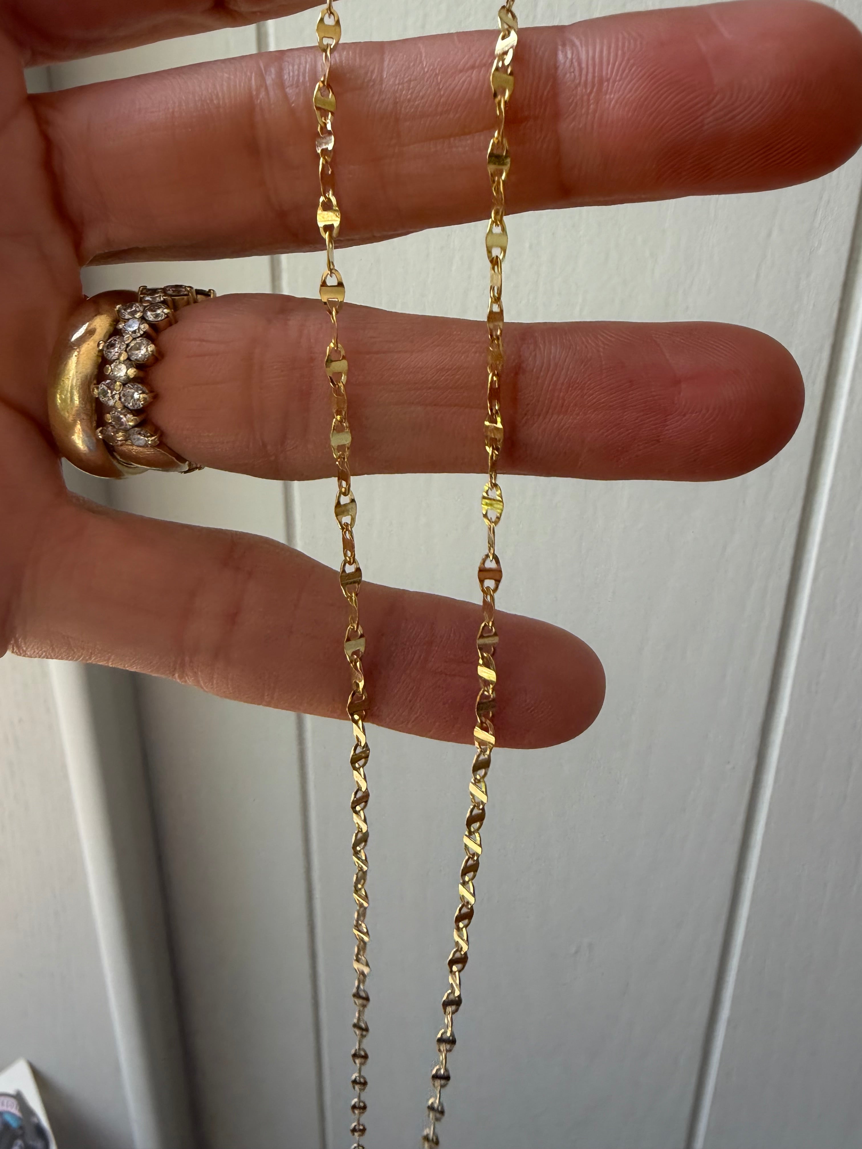 sparkly anchor link chain 22.25"
