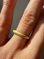 pair of 18k matte gold finish bands