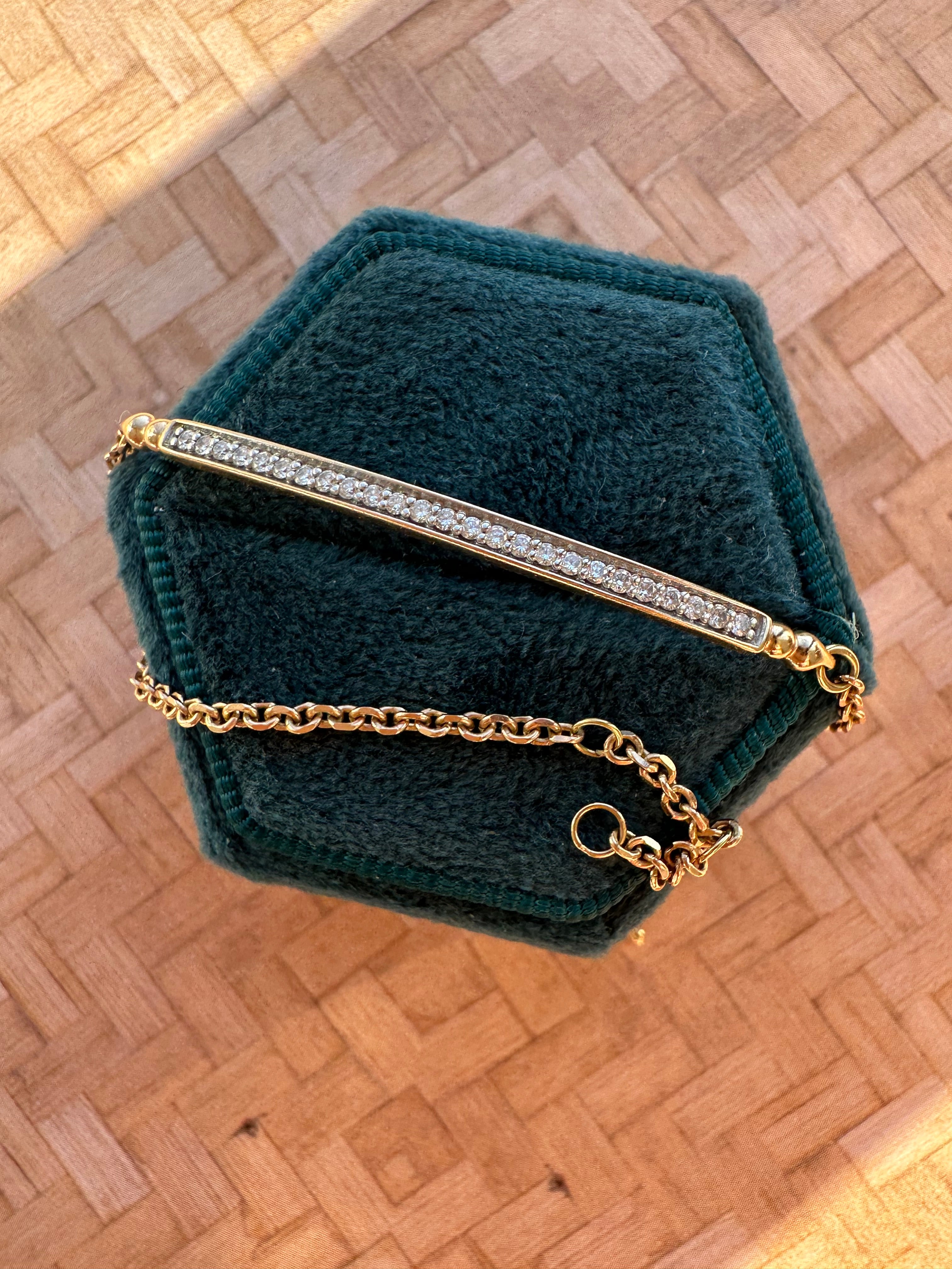 diamond bar bracelet