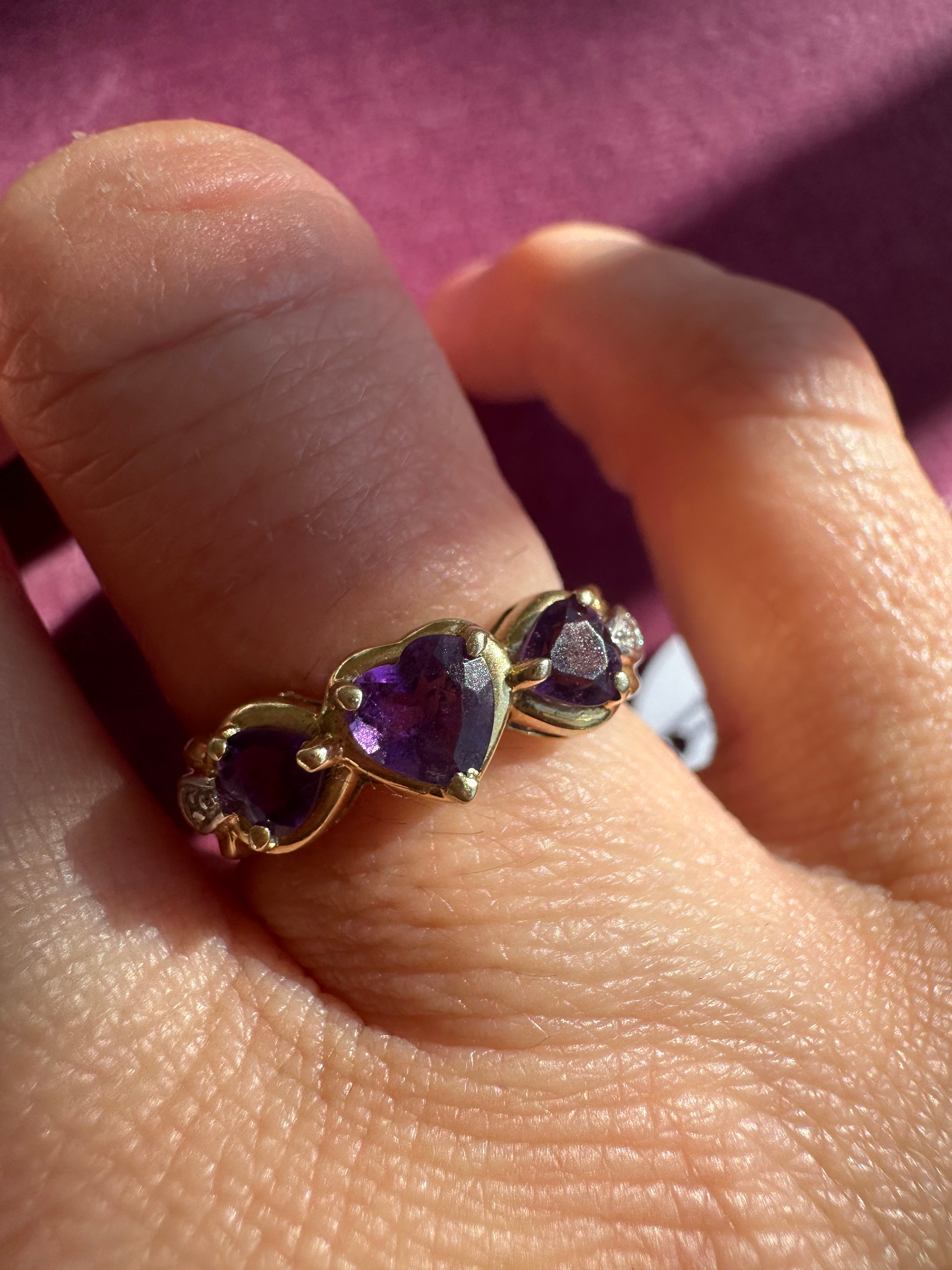 amethyst heart band