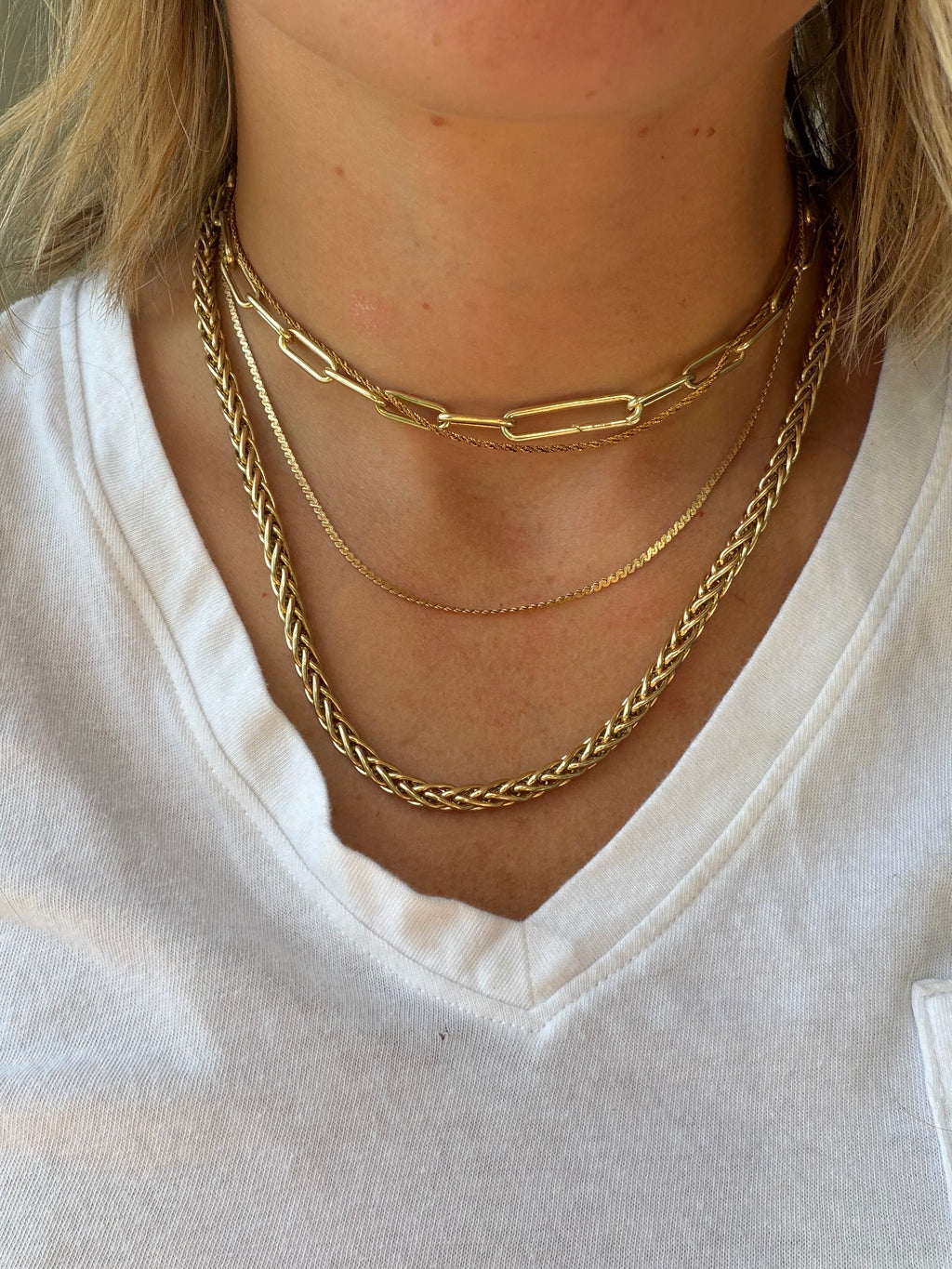 15.5" modern paperclip chain