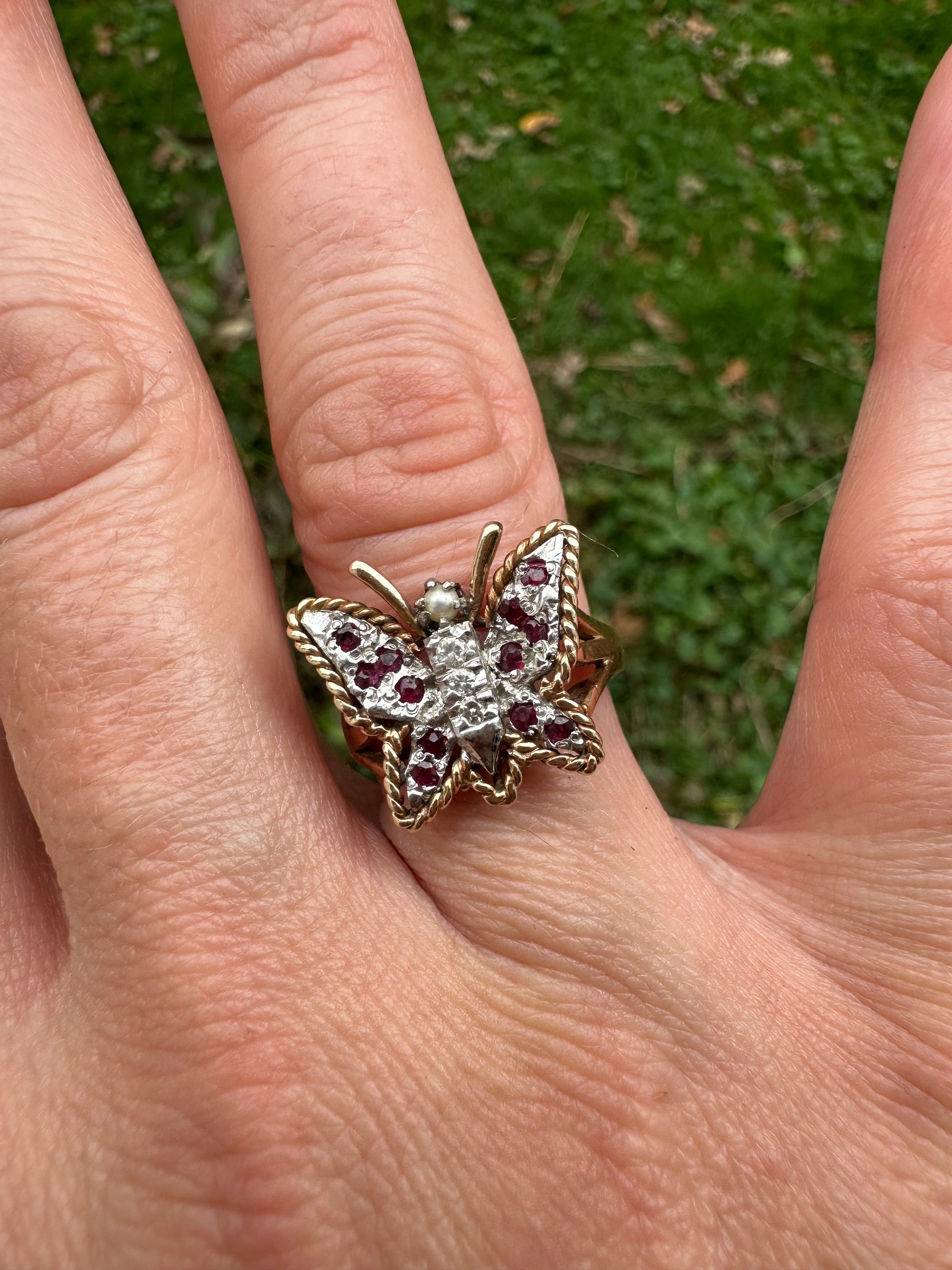 ruby, diamond and pearl butterfly