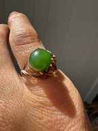 rosy gold and jadeite