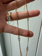17 3/8" long filigree station chain
