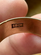 6.5mm antique 18k buttery gold band