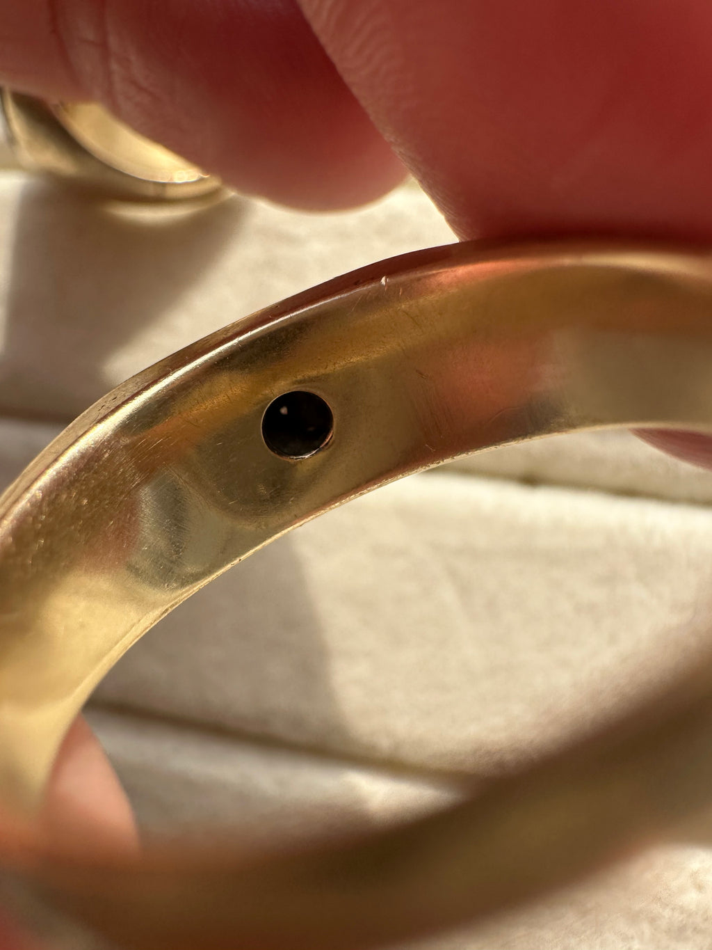 onyx and diamond striped ring