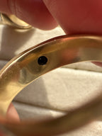 onyx and diamond striped ring