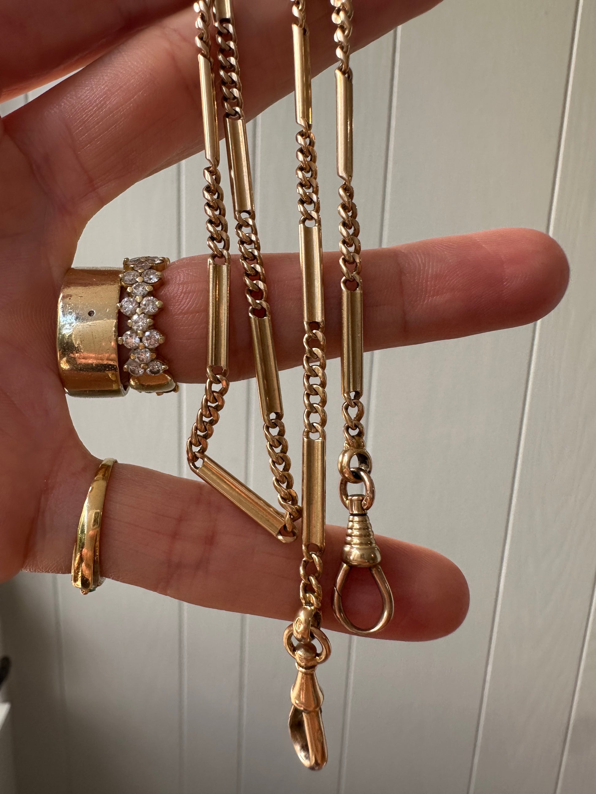 cable and bar link with two dog clips