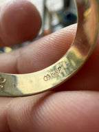 milgrain edge band with burst set diamond