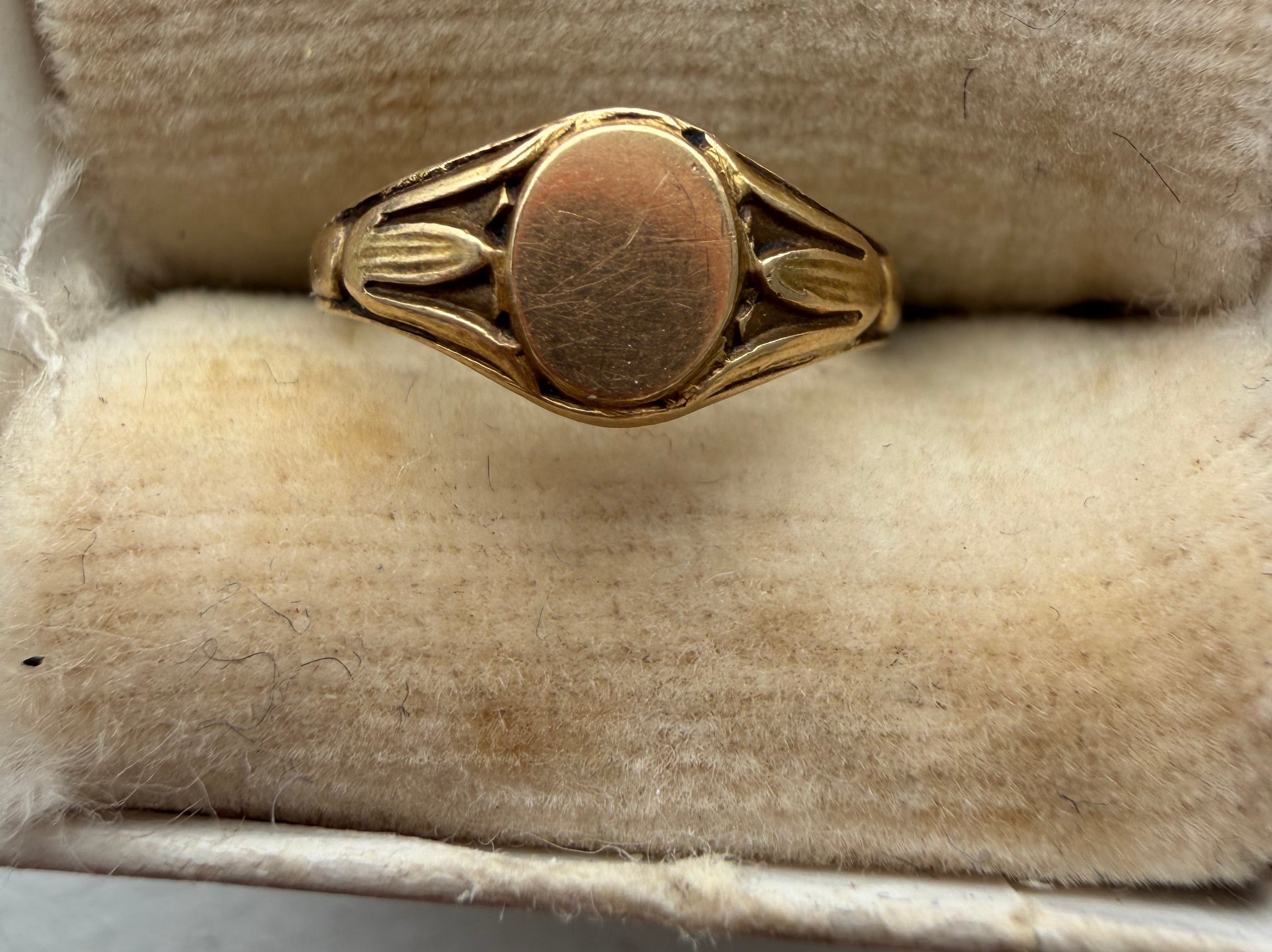 tiny baby signet rings