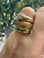 The Emerald Karat THE VERDE LOVE natural emerald heart eternity band