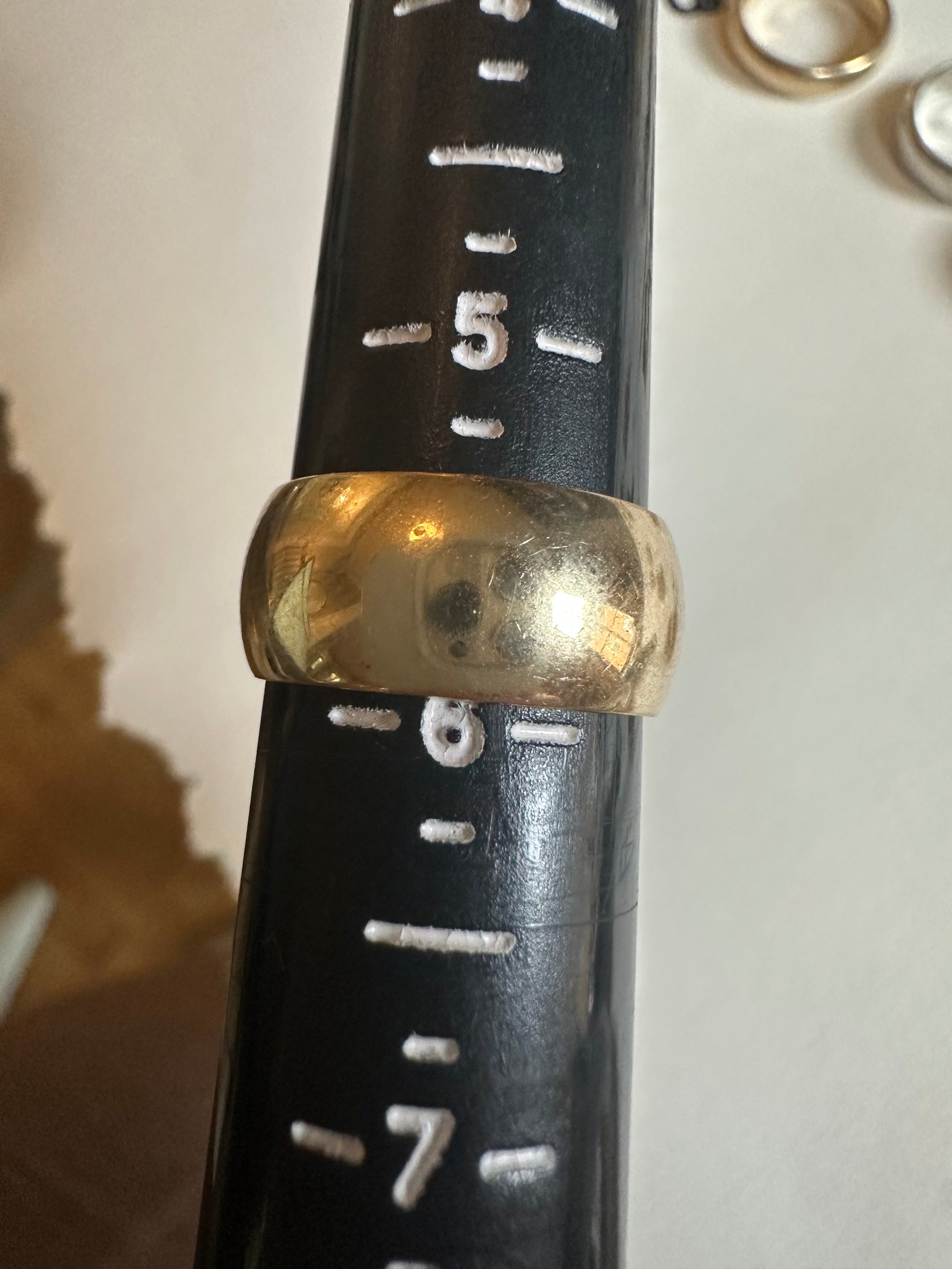 8mm wide vintage gold band