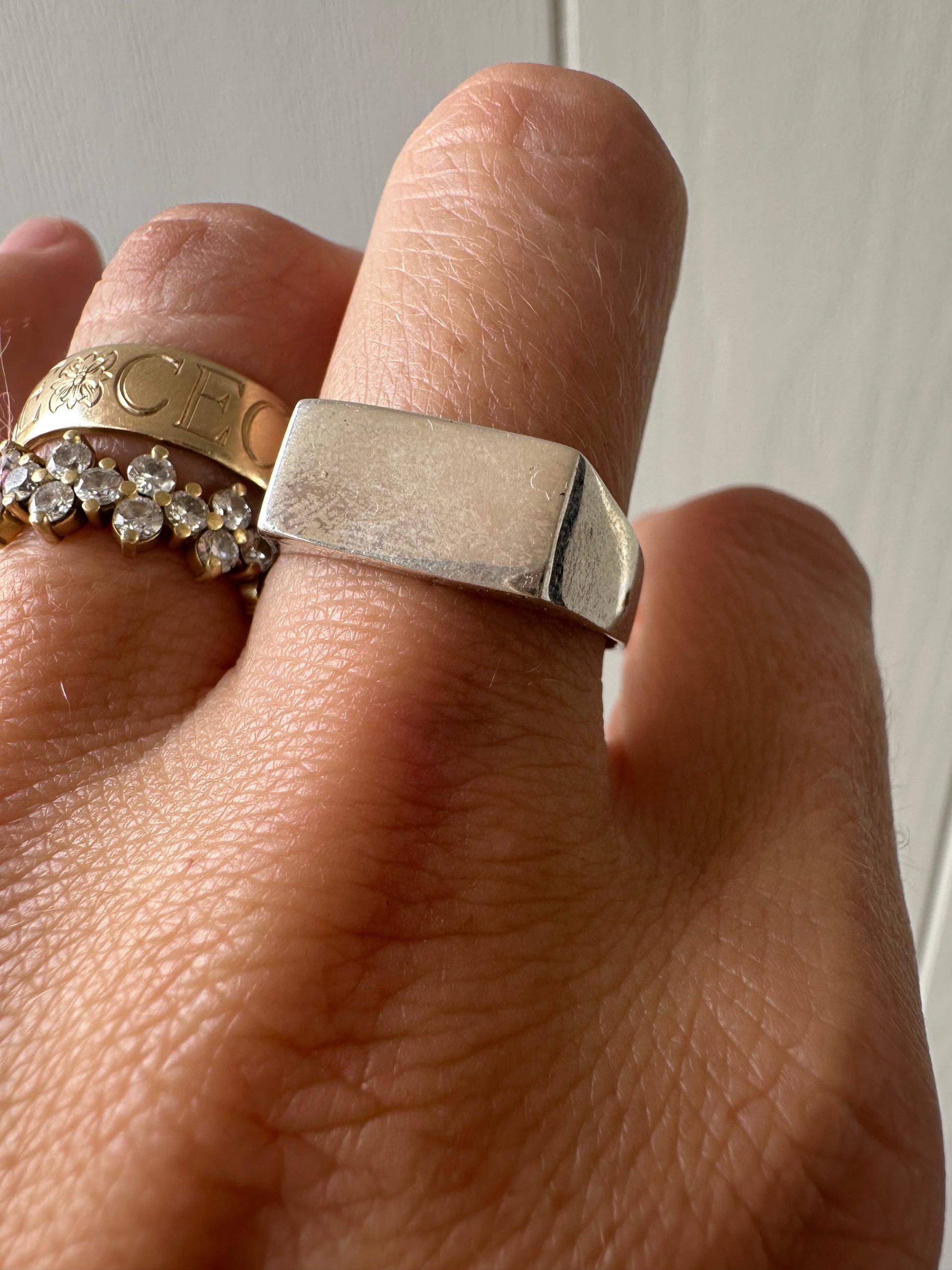 Rectangular Sterling Silver Signet