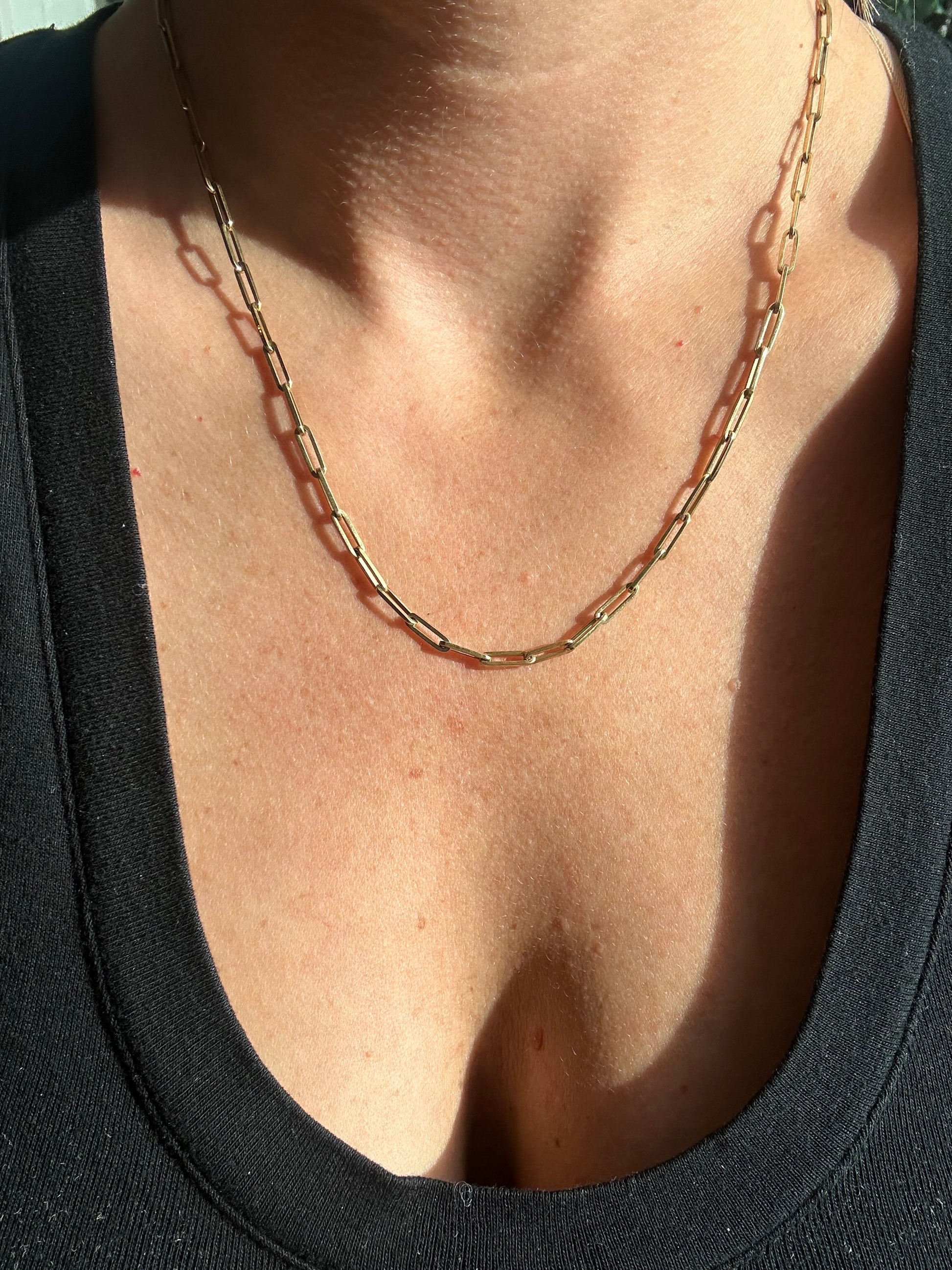 20.5" solid paperclip chain