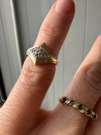diamond cluster pinky ring