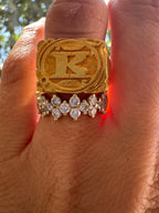 major 24k K signet ring