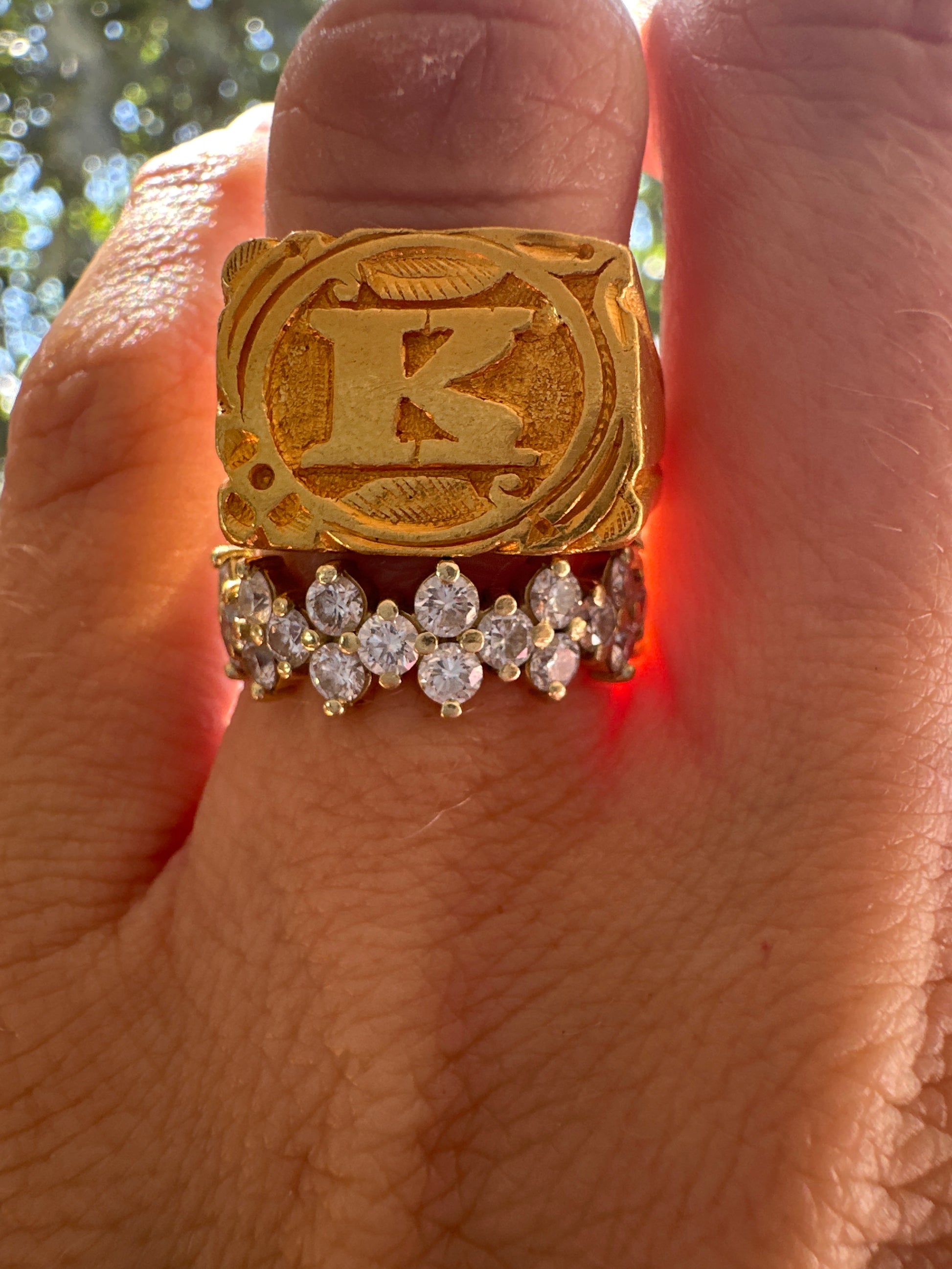 major 24k K signet ring