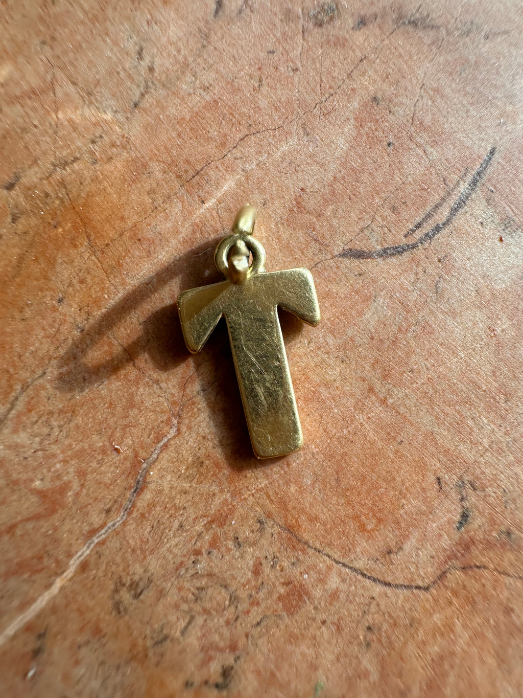 vintage 18k gold block letters