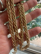 21" chunky woven link chain