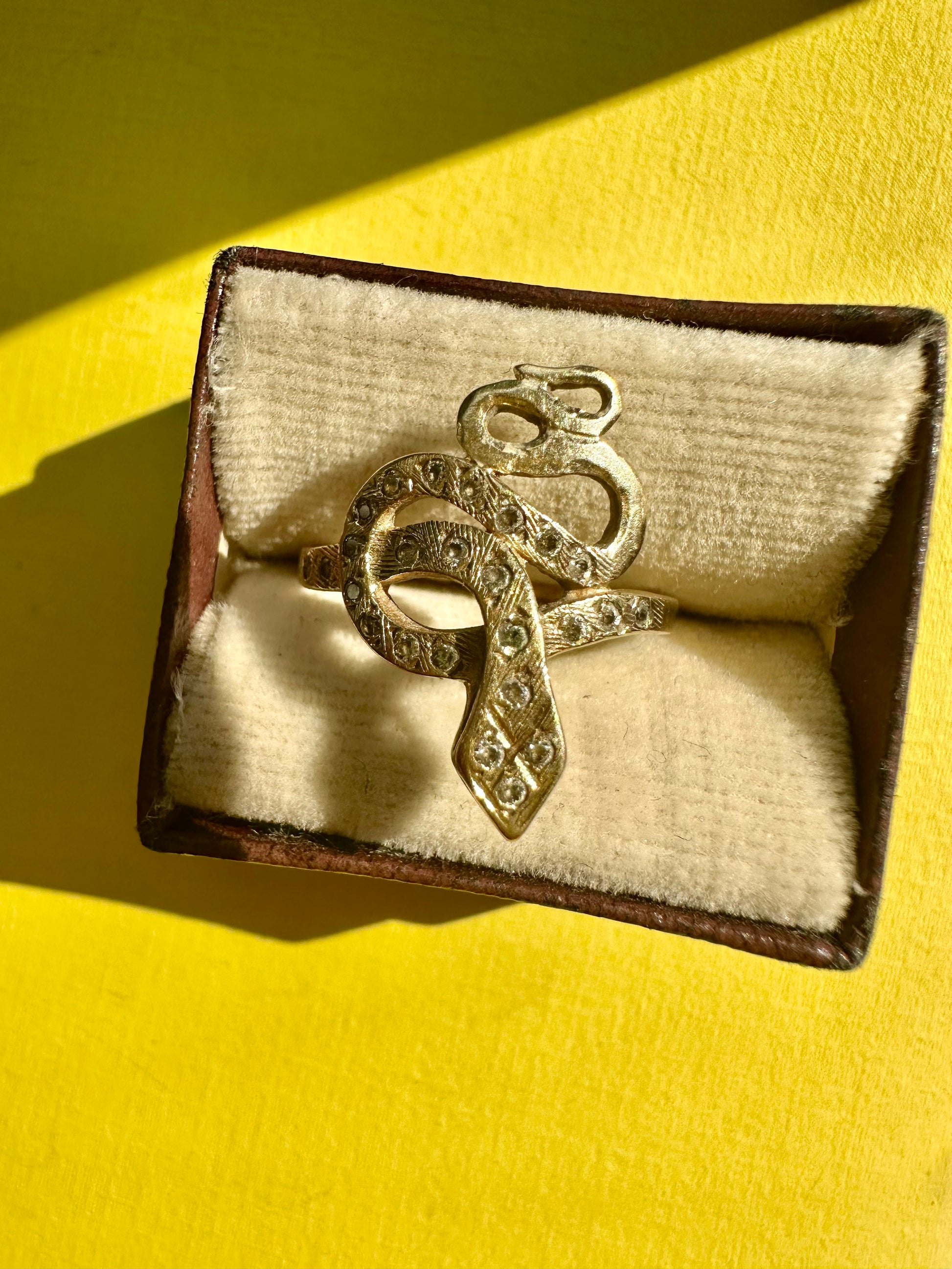 smoky quartz snake ring