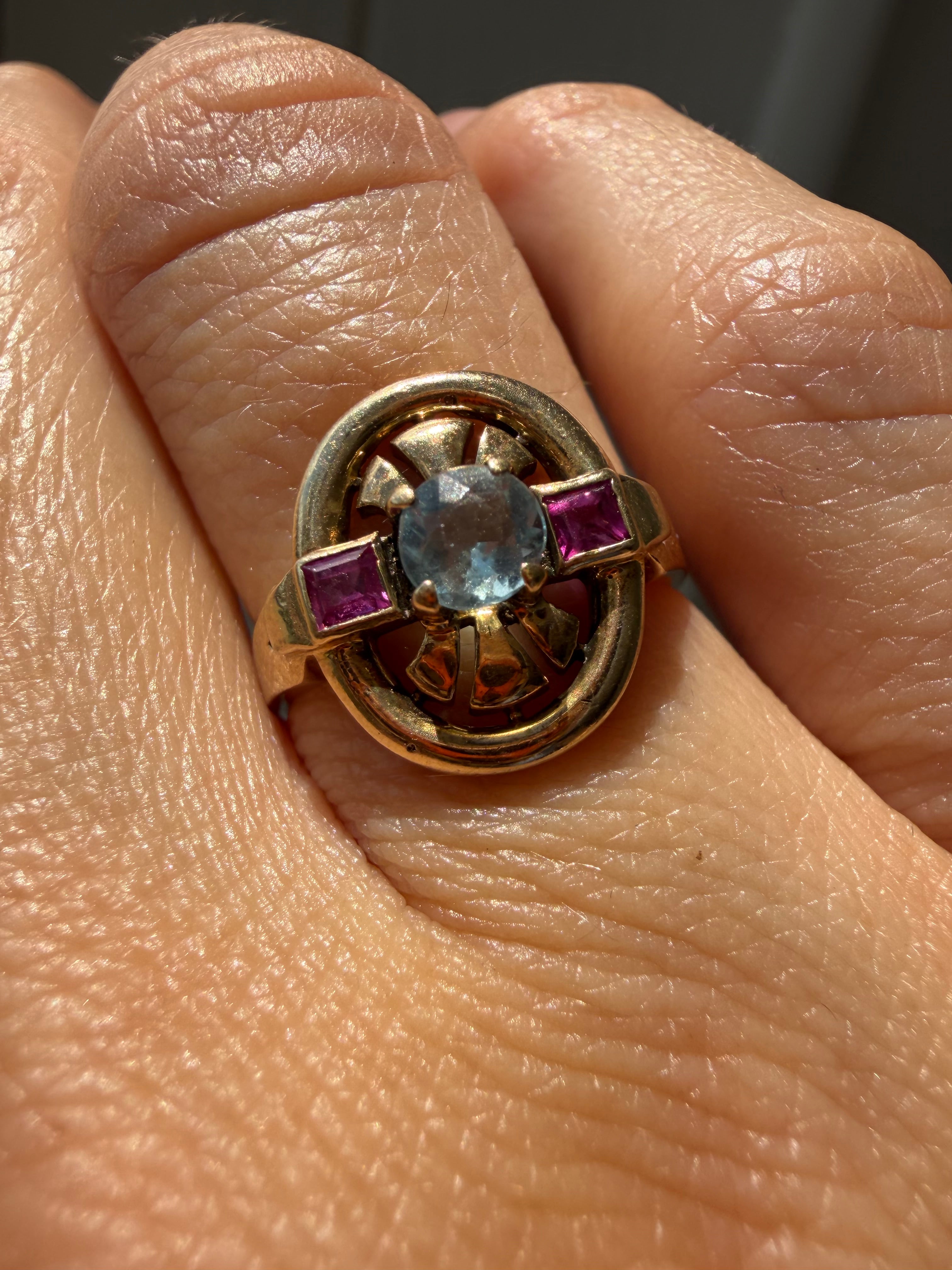 retro-modernist 1950s ring