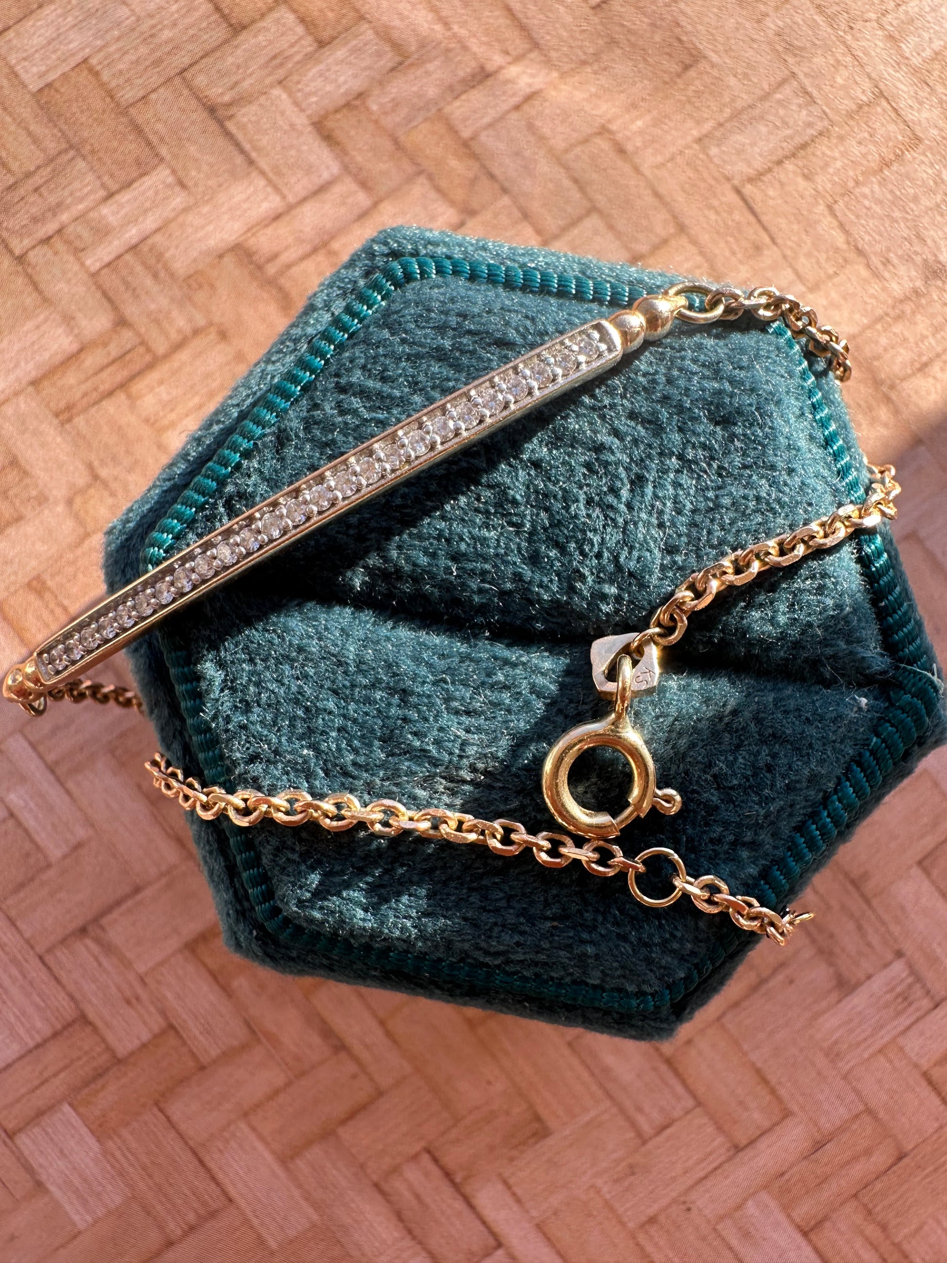 diamond bar bracelet