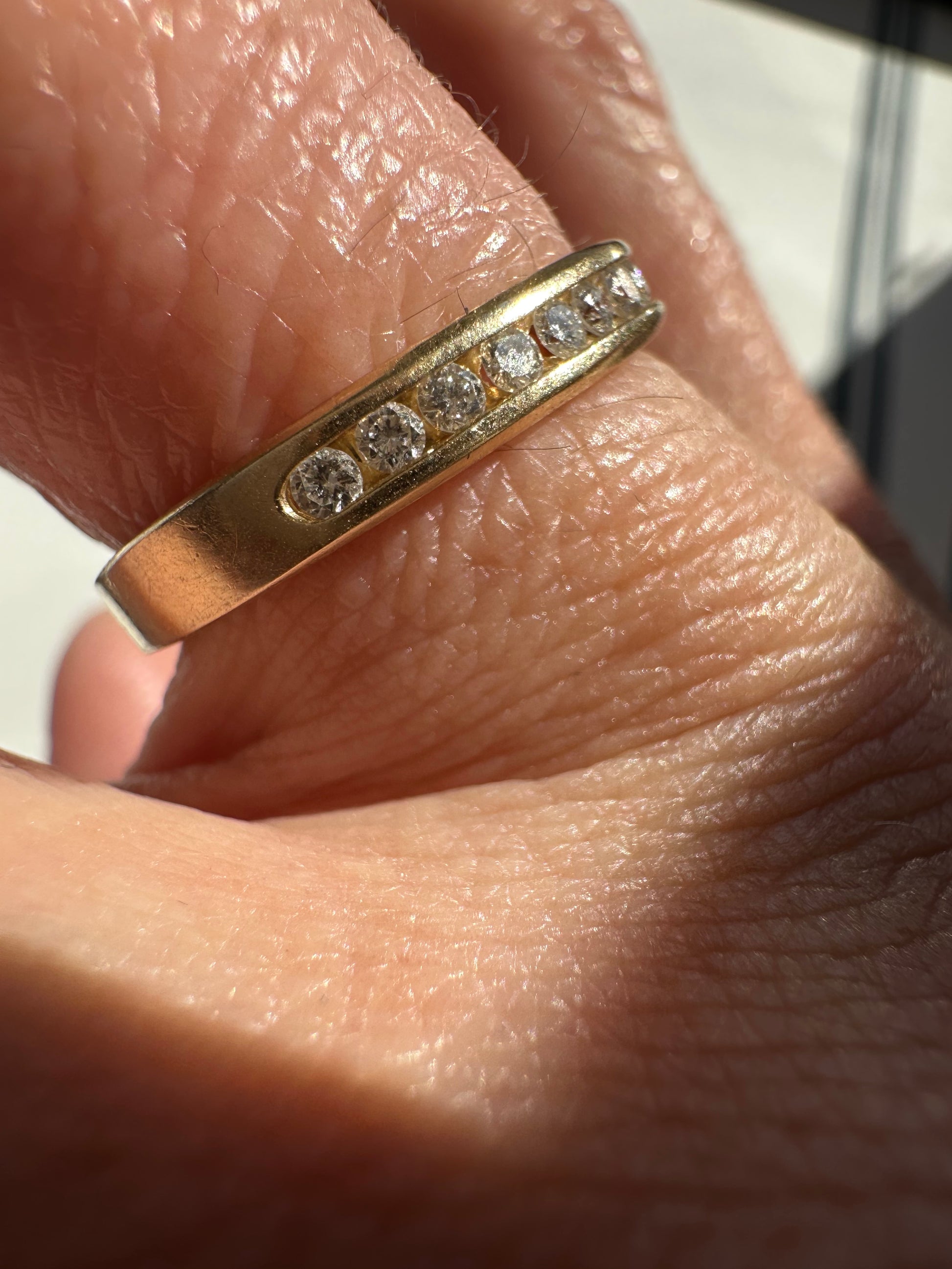 classic channel set diamond band