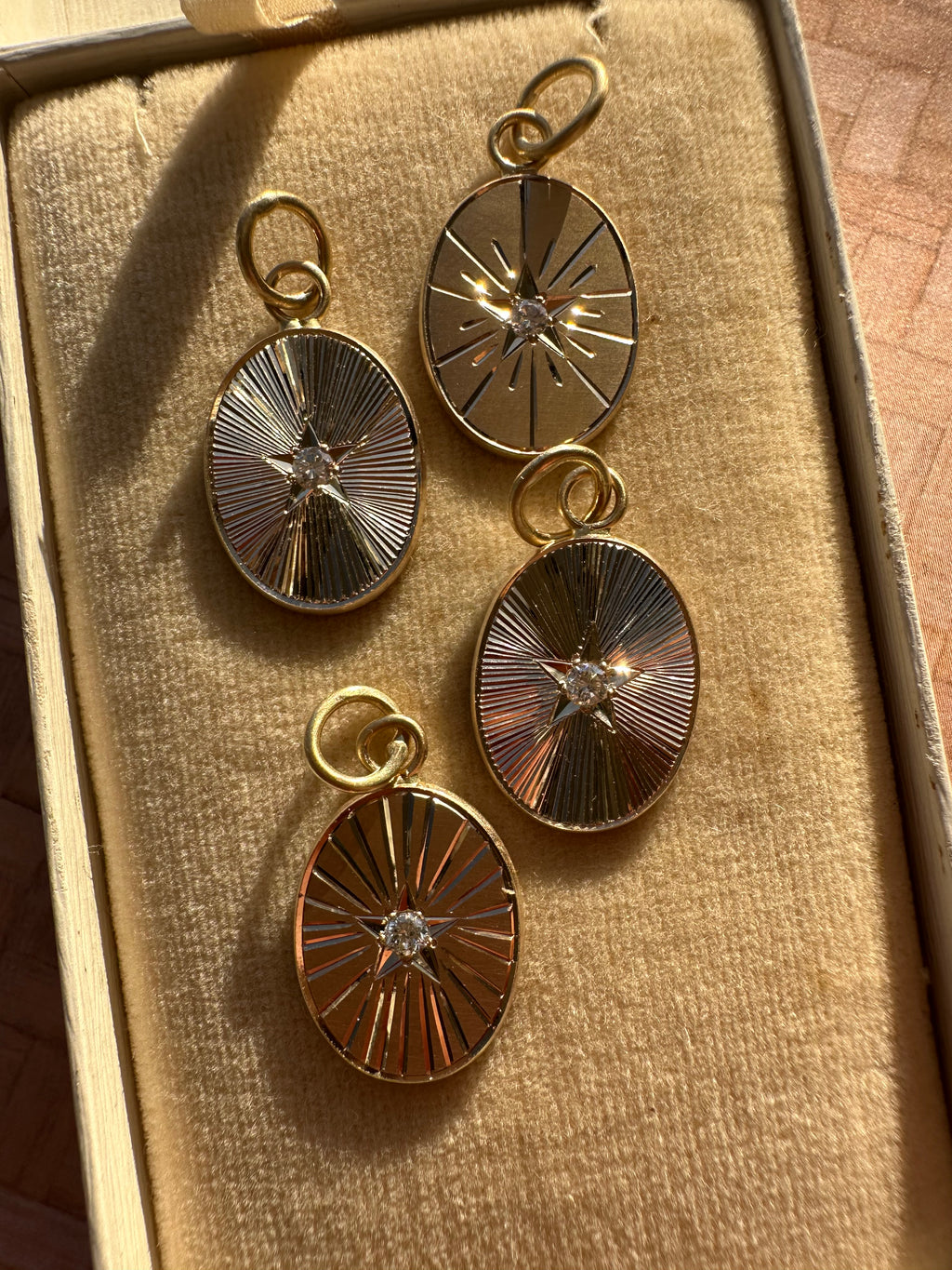 one-of-a-kind starburst pendants