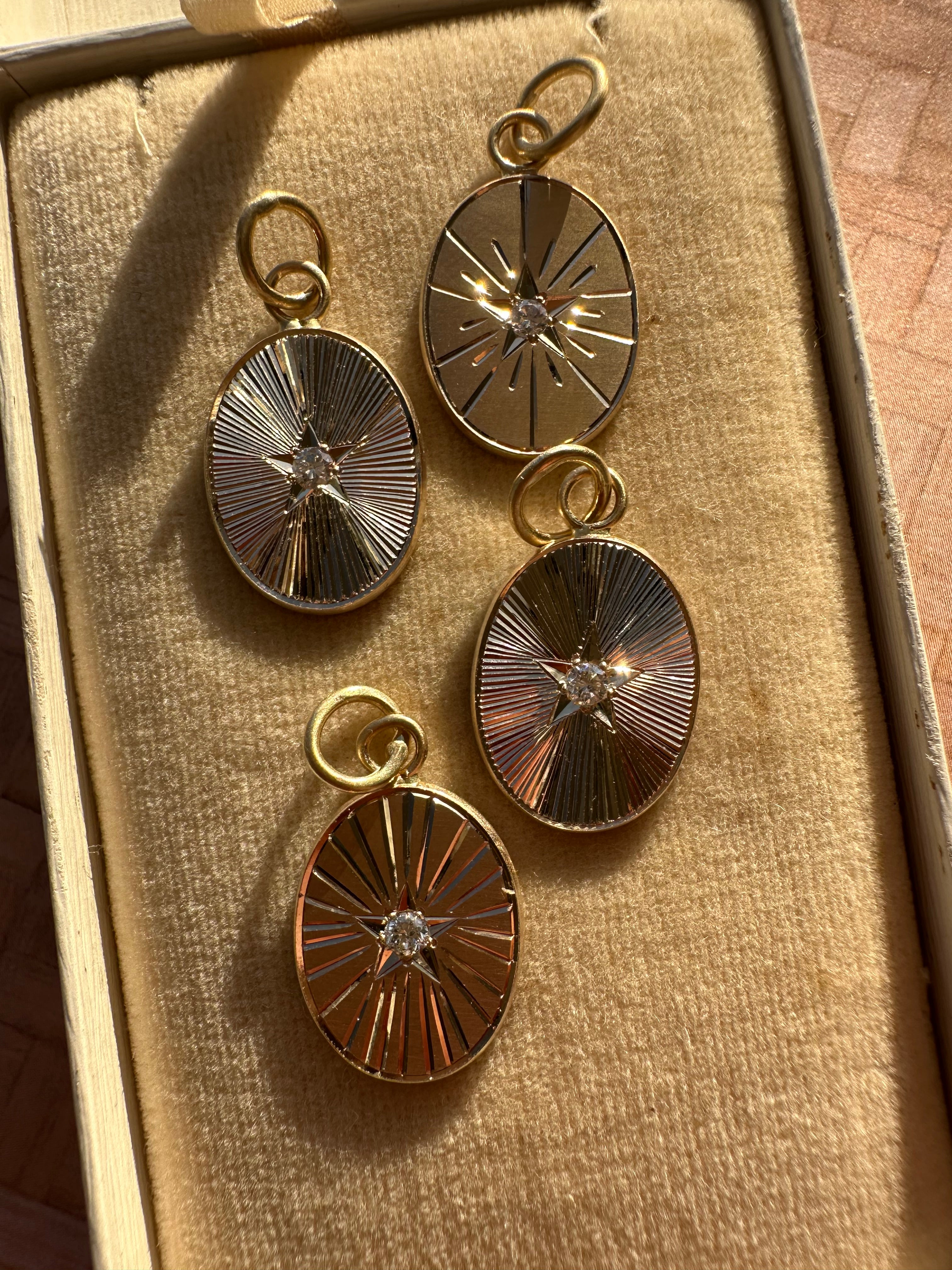 one-of-a-kind starburst pendants