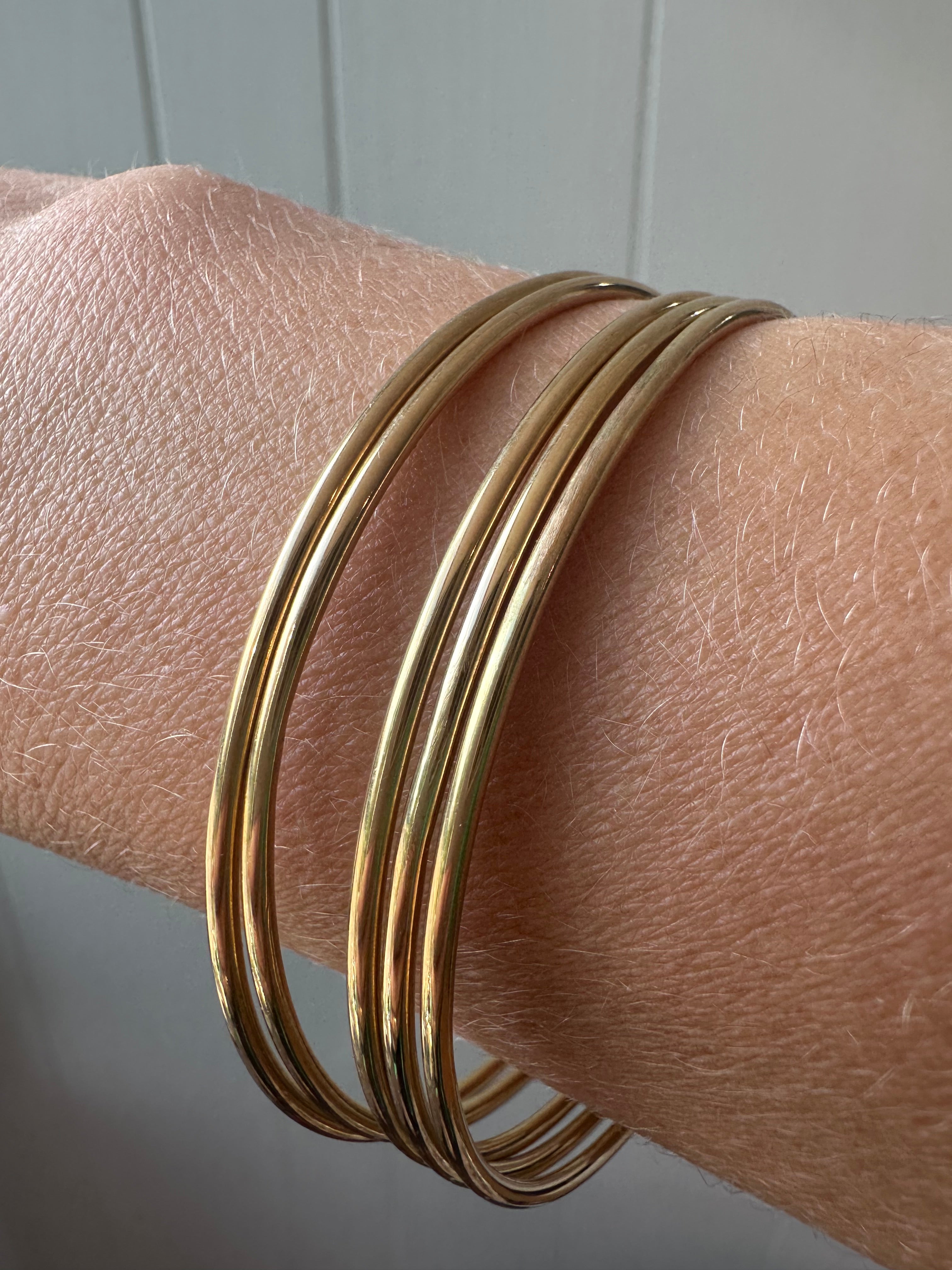 solid 18k gold bangles