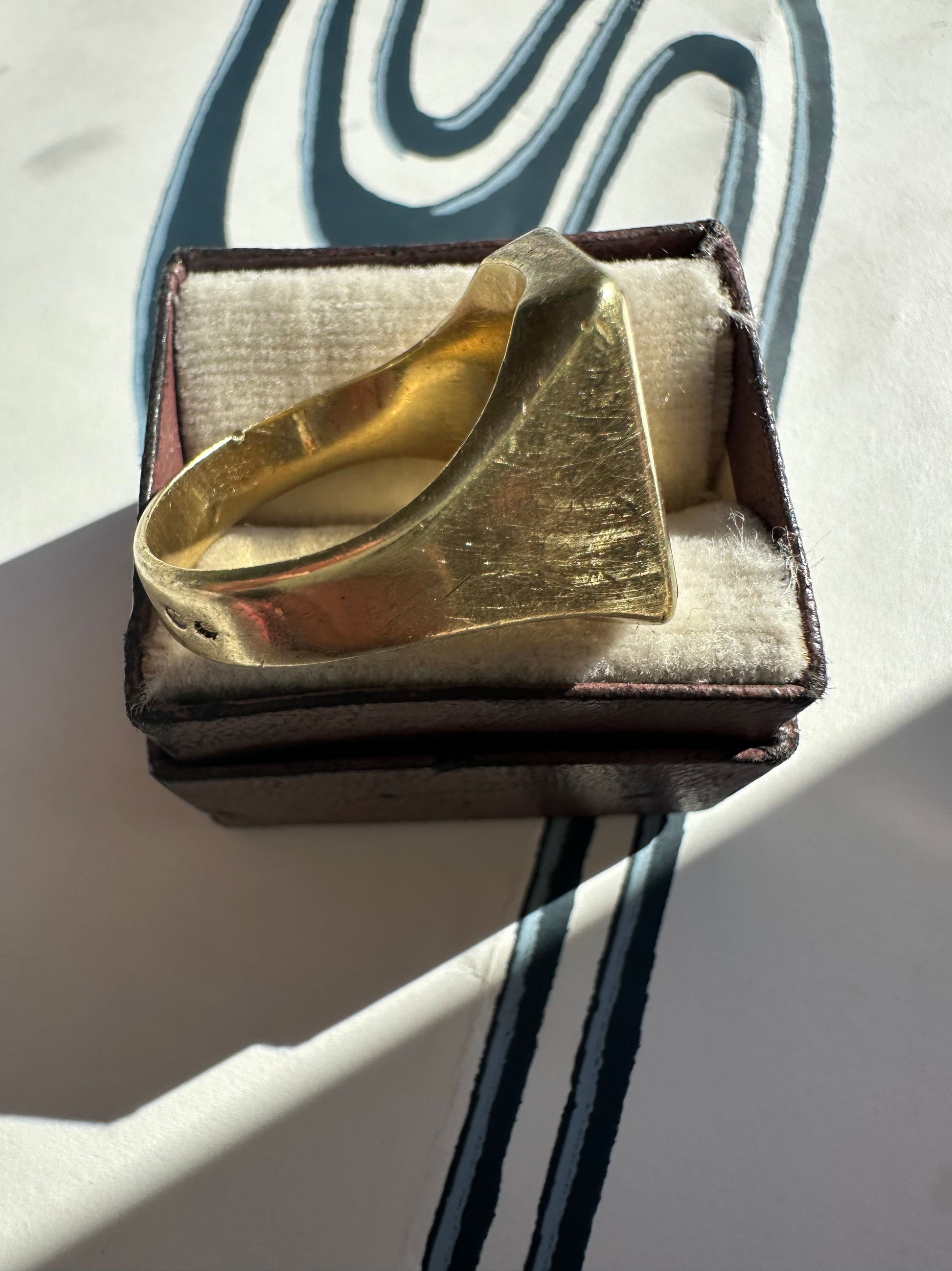 vintage carnelian signet style ring