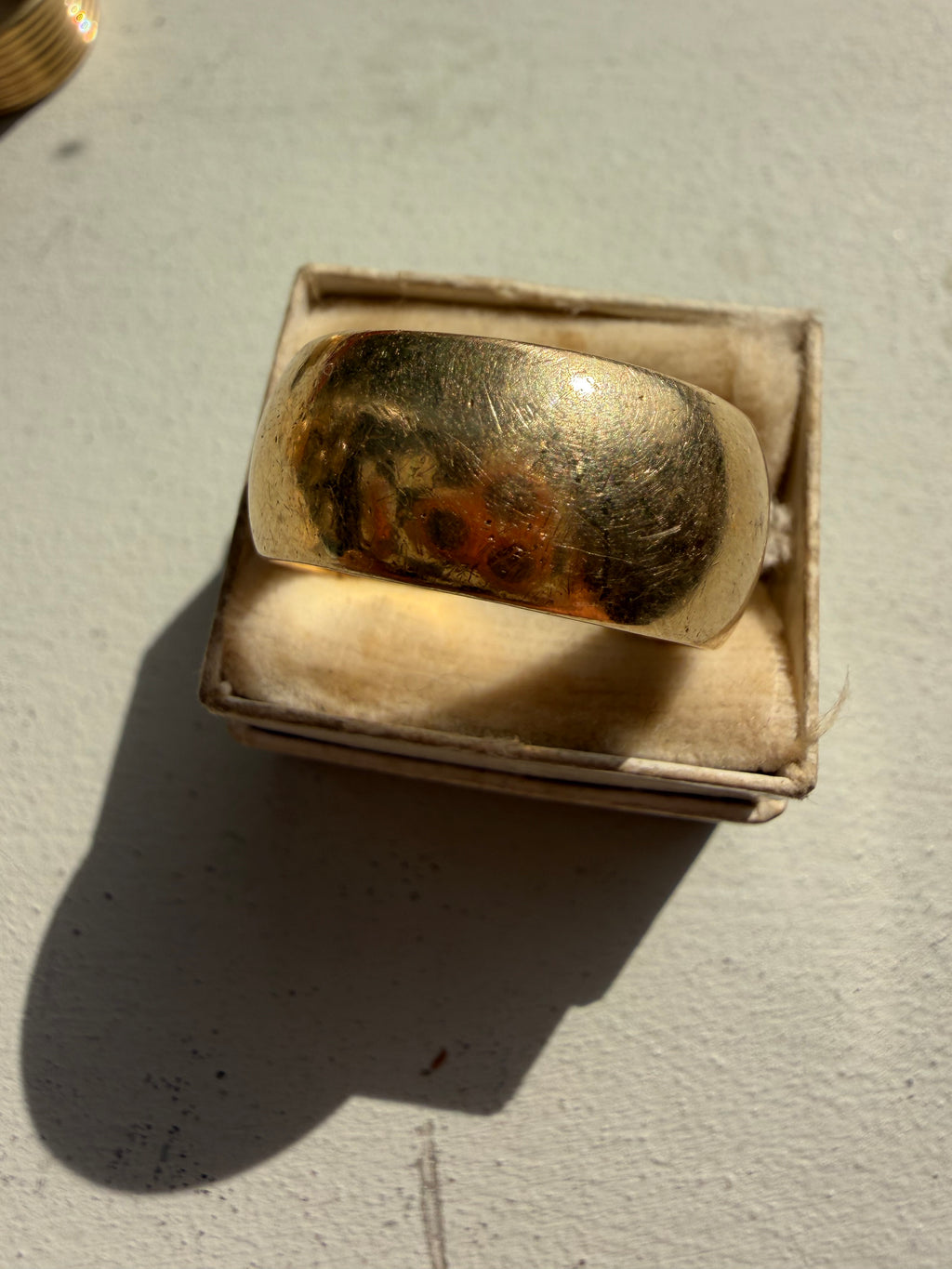 8.9mm wide gold band