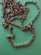 24.5" rosy tone solid biker link chain