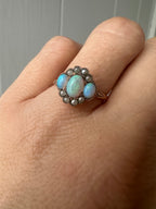 antique opal and seed pearl