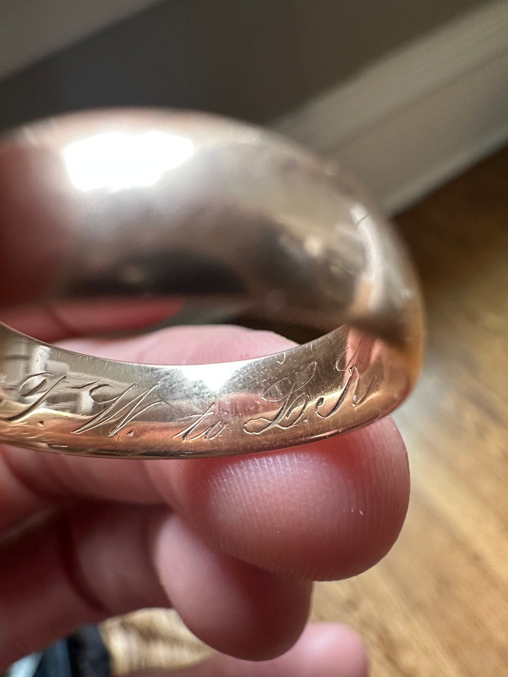 6mm antique 14k yellow gold band