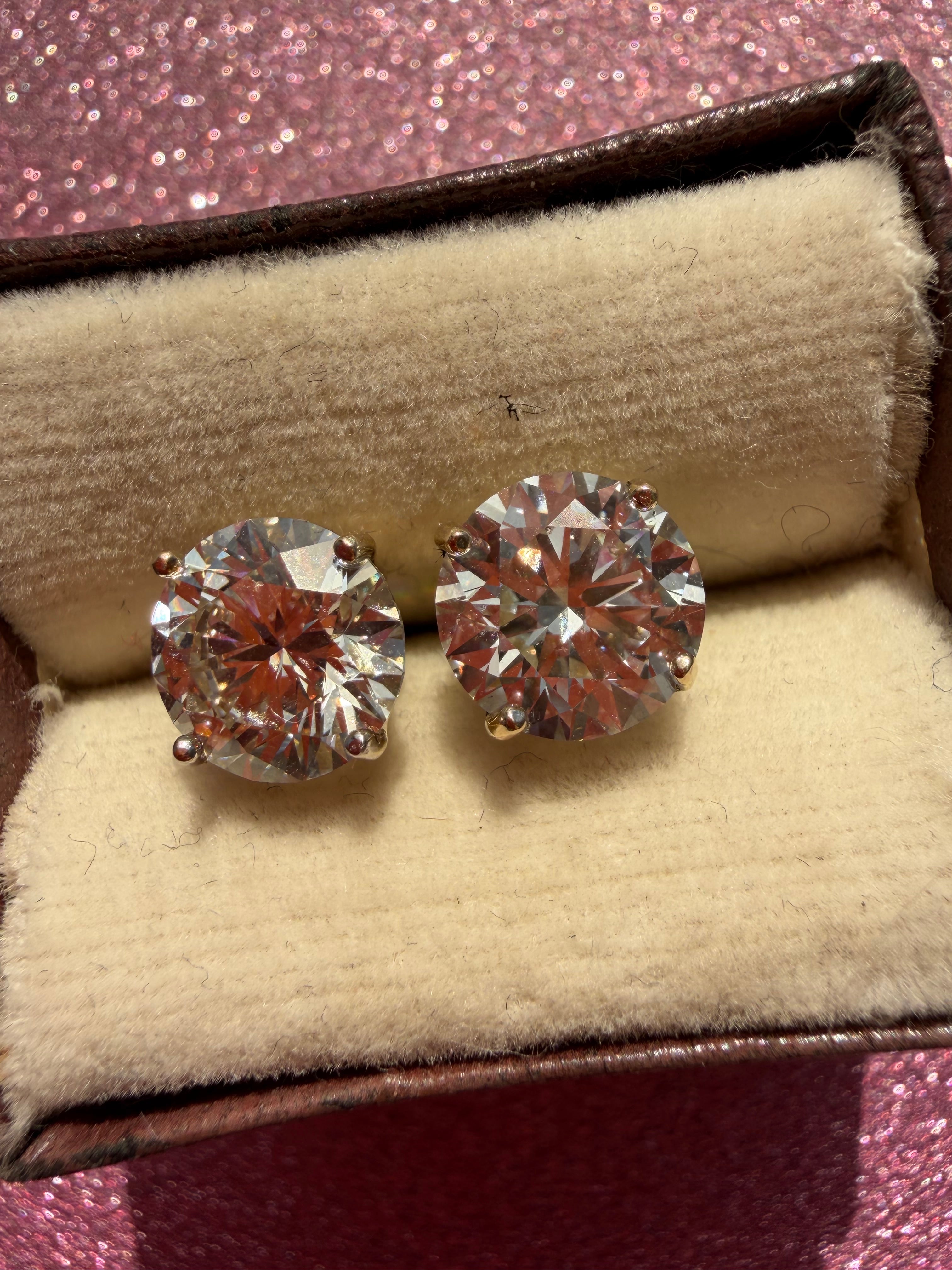 VVS2 1.02-4.19tcw lab diamond stud earrings