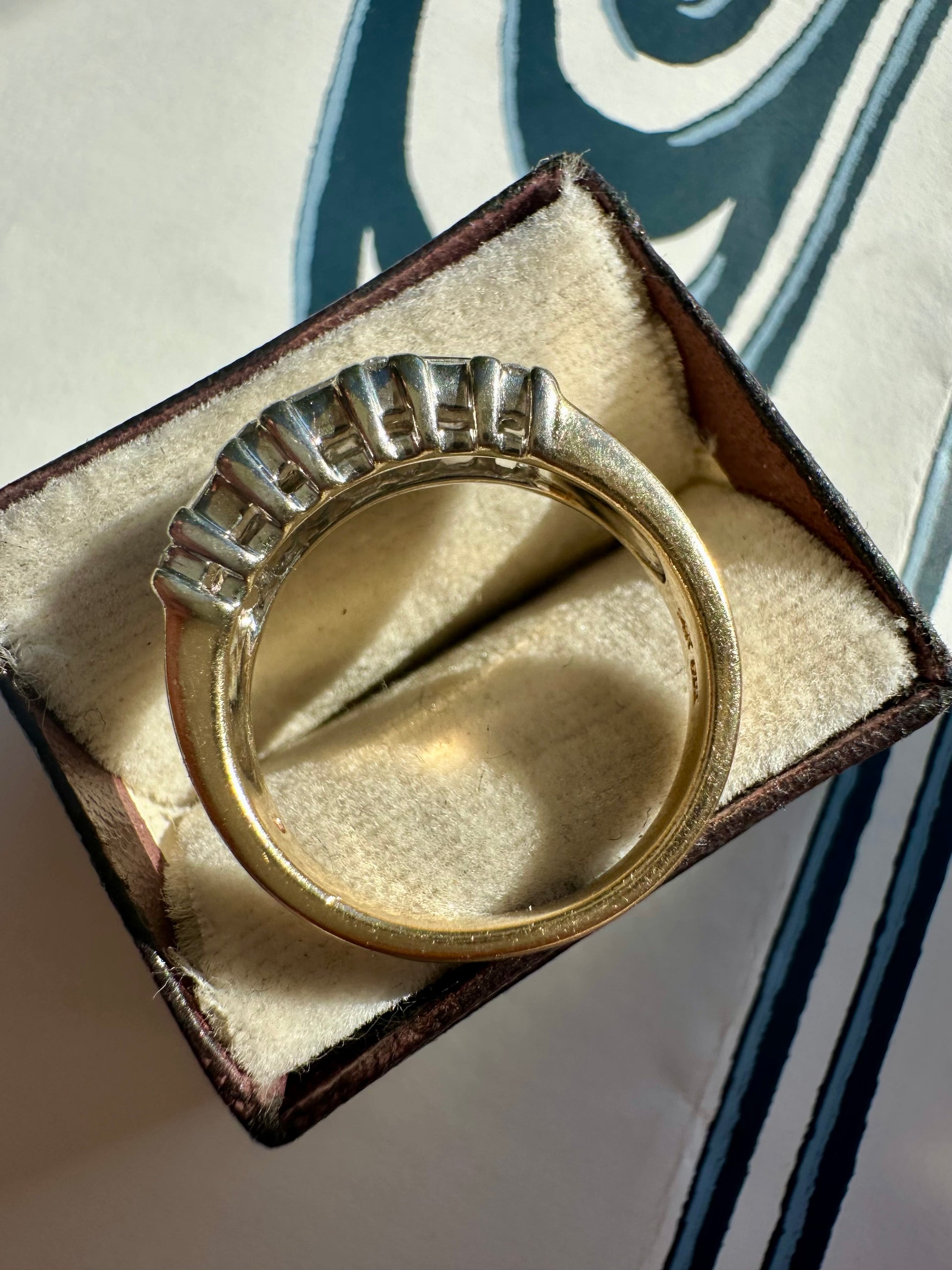 baguette and round diamond ring
