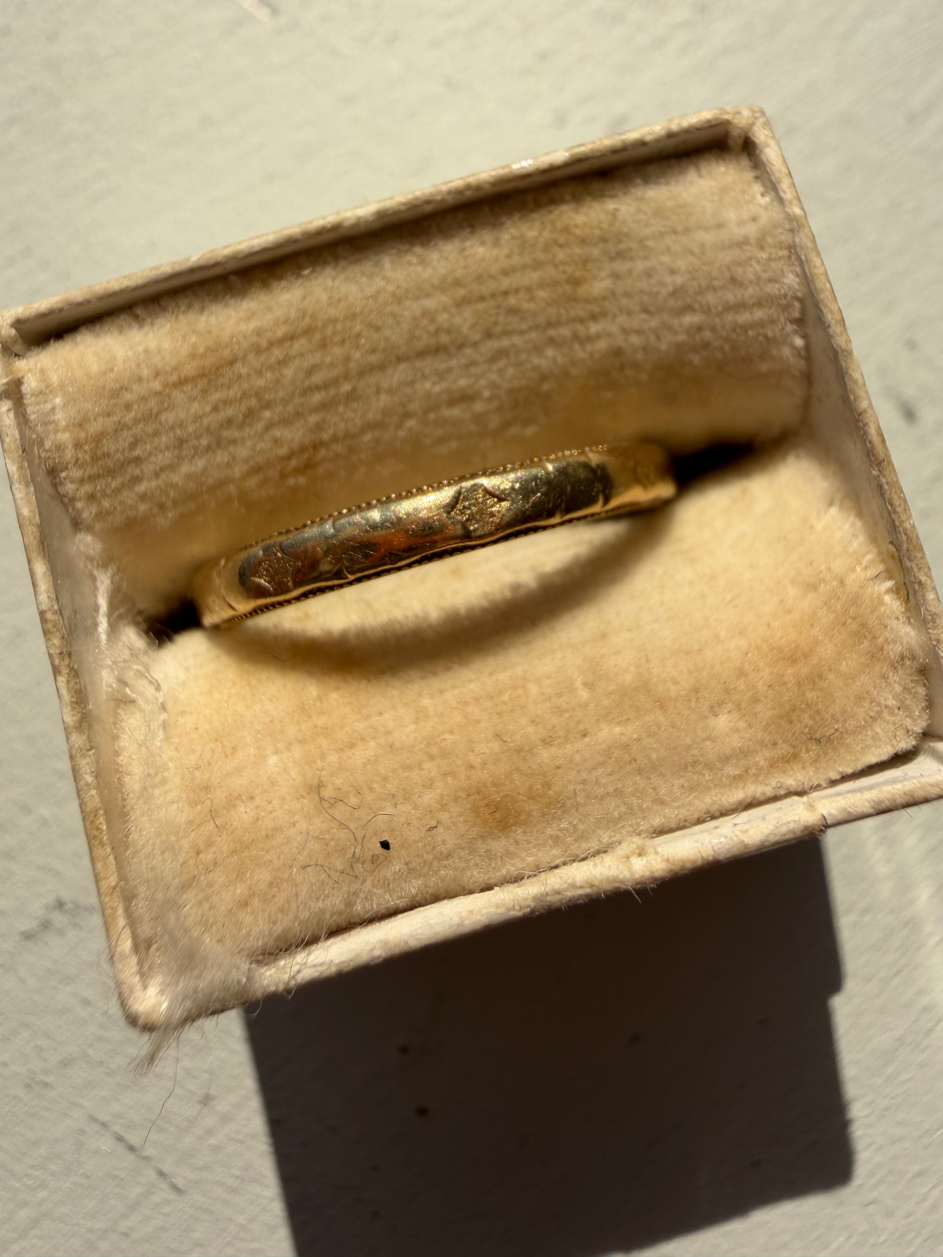 vintage eternity stamped band