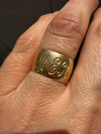 wide band hand engraved MER
