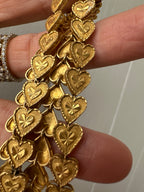 21k gold hearts necklace