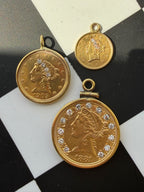 diamond adorned antique US Liberty coins