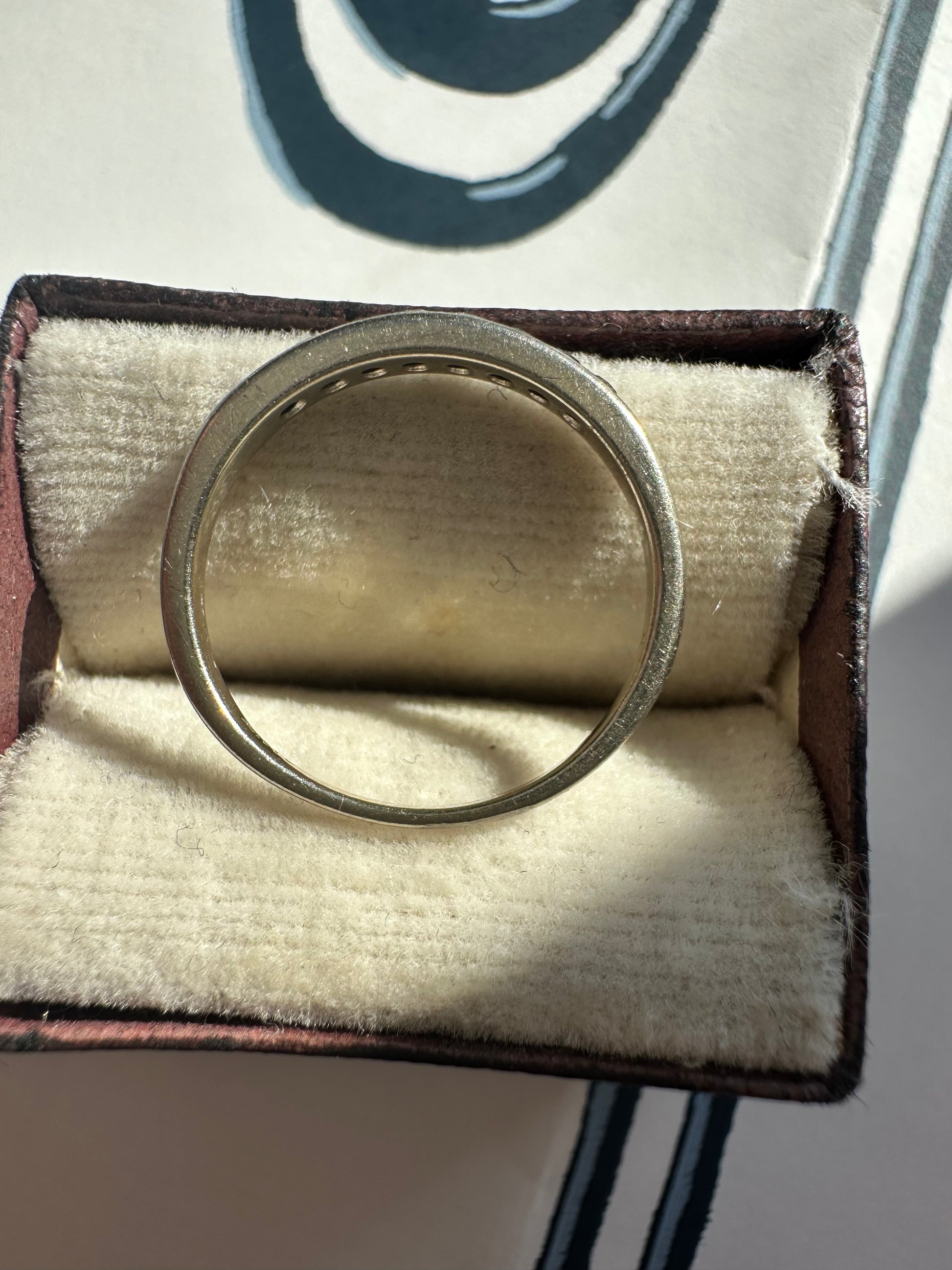white gold and diamond anniversary band